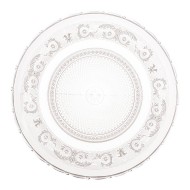 Prato 32,5x32,5x2,5cm Para Bolo Angel Vidro